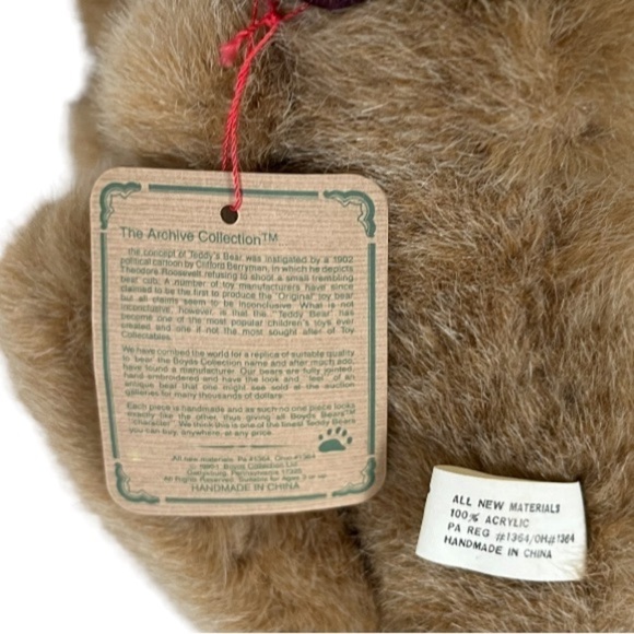 Boyd’s Bears Archive Collection - Sebastian - Jointed Sitting Bear - Picture 5 of 6